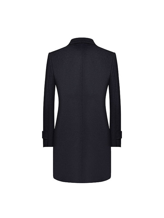 Cappotto Double Face Di Media Lunghezza Con Collo Chiuso