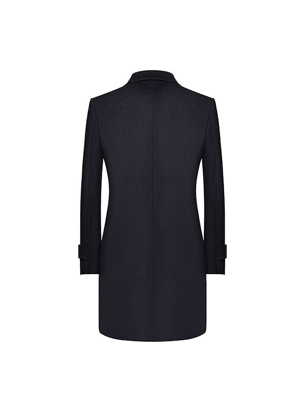 Cappotto Double Face Di Media Lunghezza Con Collo Chiuso