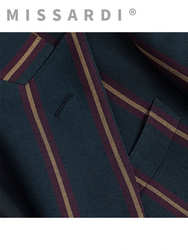 Blazer Doppiopetto A Righe Verticali