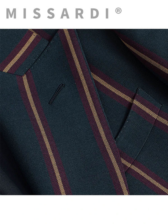Blazer Doppiopetto A Righe Verticali