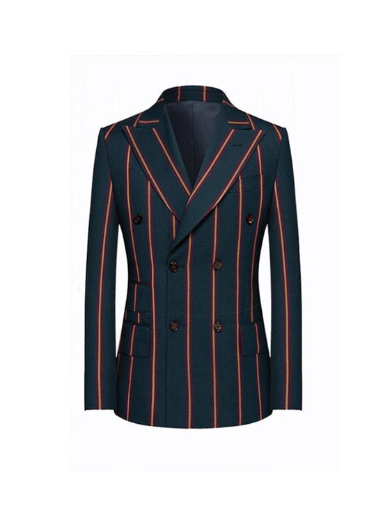 Blazer Doppiopetto A Righe Verticali