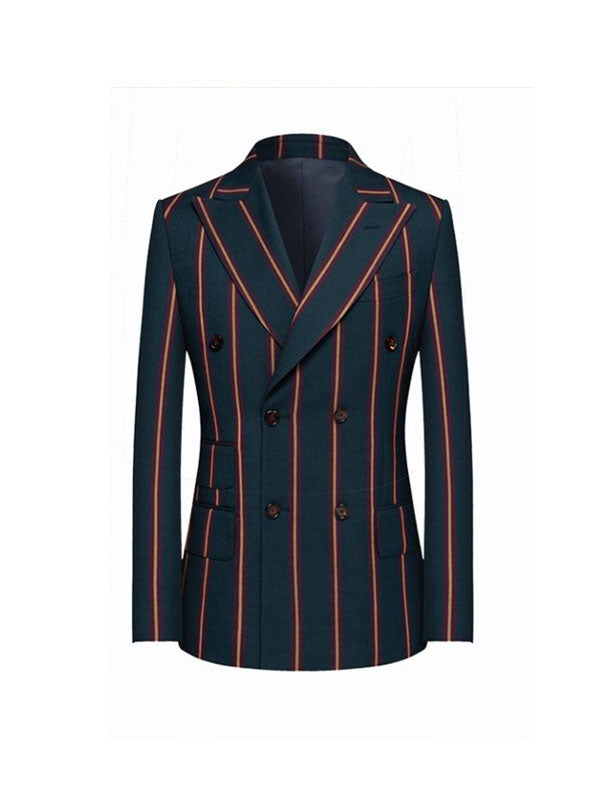 Blazer Doppiopetto A Righe Verticali