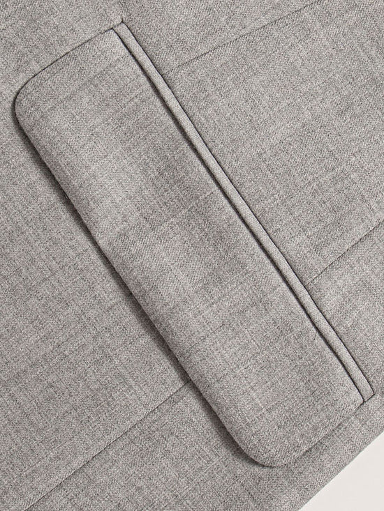 Giacca Con Colletto Alla Coreana In Stile Cinese, Nuova Moda Grigia
