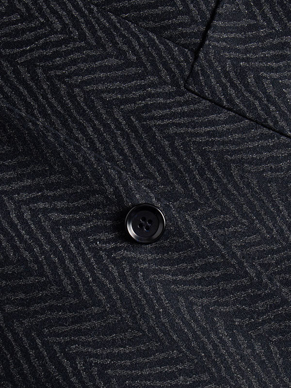 Blazer Di Lana A Righe Ondulate