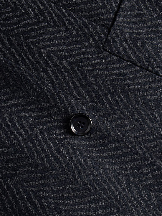 Blazer Di Lana A Righe Ondulate