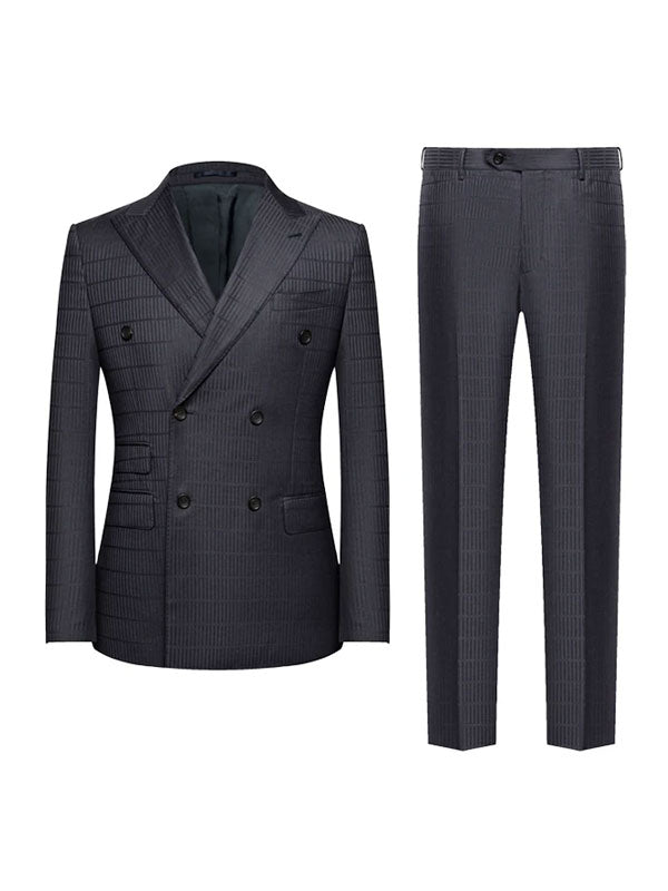 Abito Elegante Doppiopetto Con Revers A Lancia