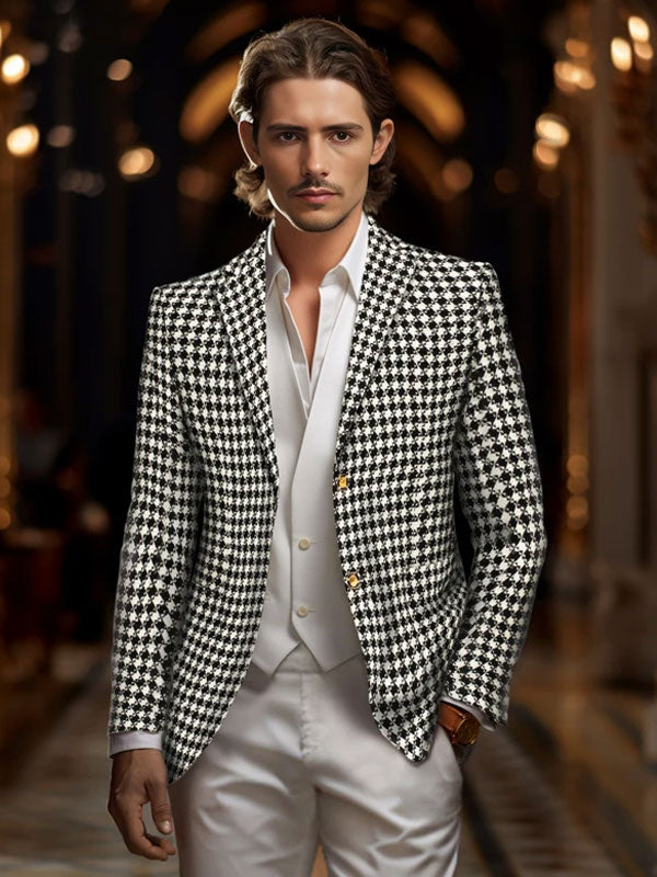 Blazer Vintage Pied De Poule