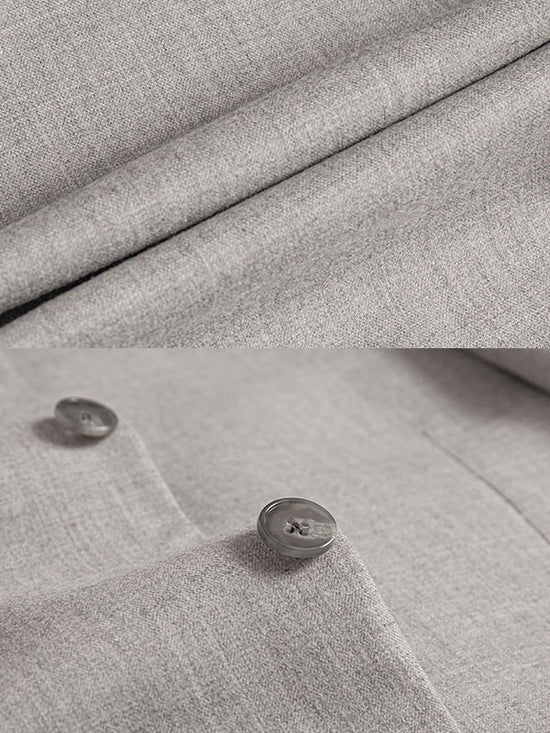 Giacca Con Colletto Alla Coreana In Stile Cinese, Nuova Moda Grigia