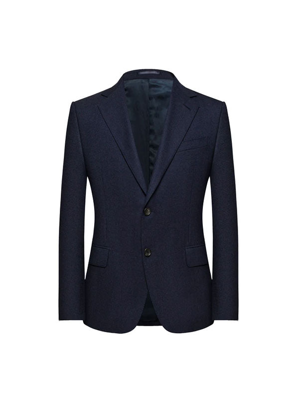 Abito Elegante Blu Navy Con Revers A Lancia