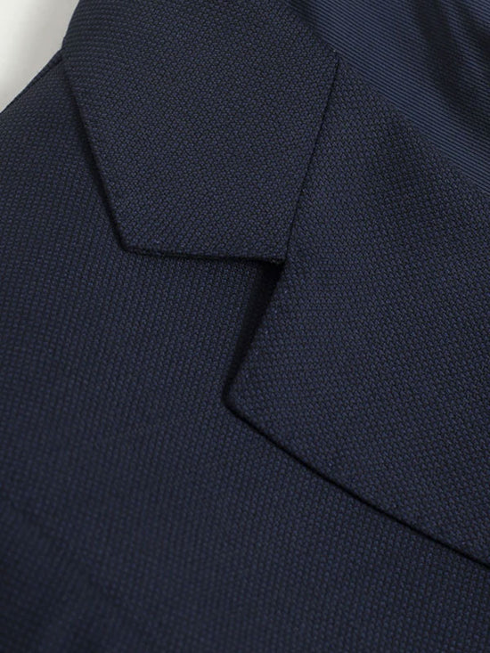 Abito Elegante Blu Navy Con Revers A Lancia