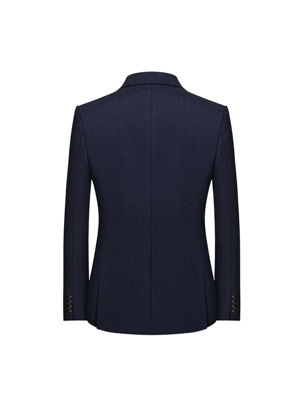 Abito Elegante Blu Navy Con Revers A Lancia