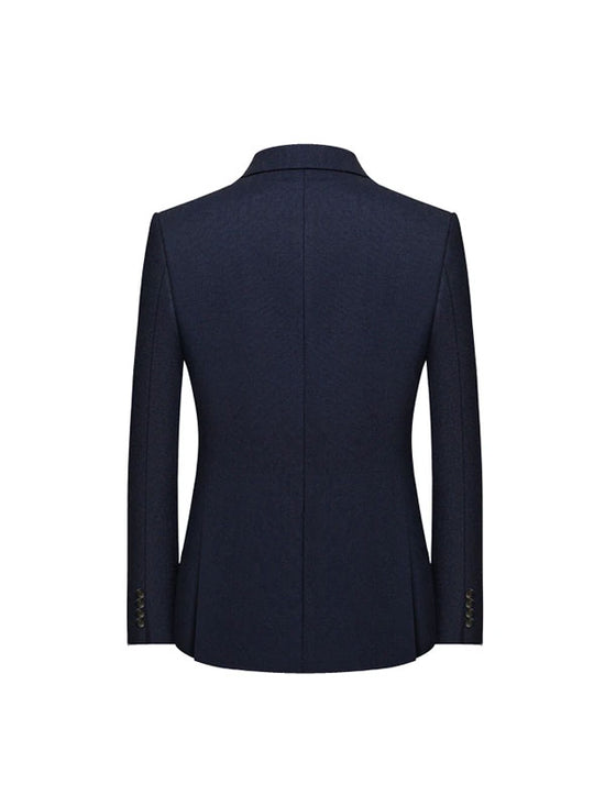 Abito Elegante Blu Navy Con Revers A Lancia