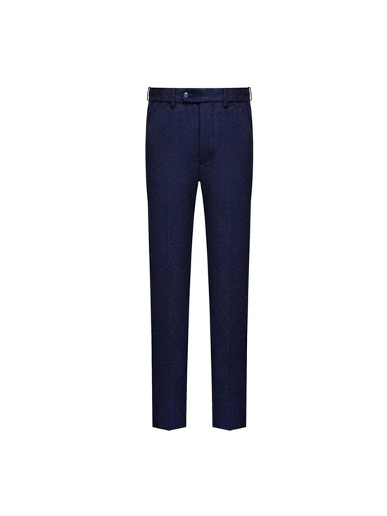 Pantaloni In Caldo Cashmere Blu Scuro