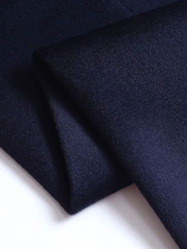 Pantaloni In Caldo Cashmere Blu Scuro