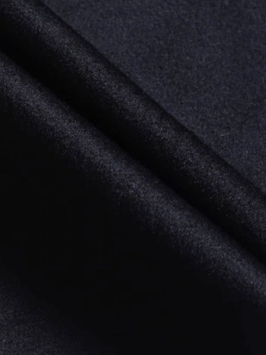 Pantaloni Classici Affusolati In Lana Nera