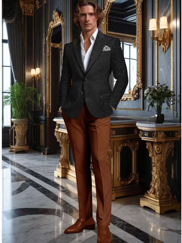 Blazer Da Uomo In Lana Con Revers A Lancia