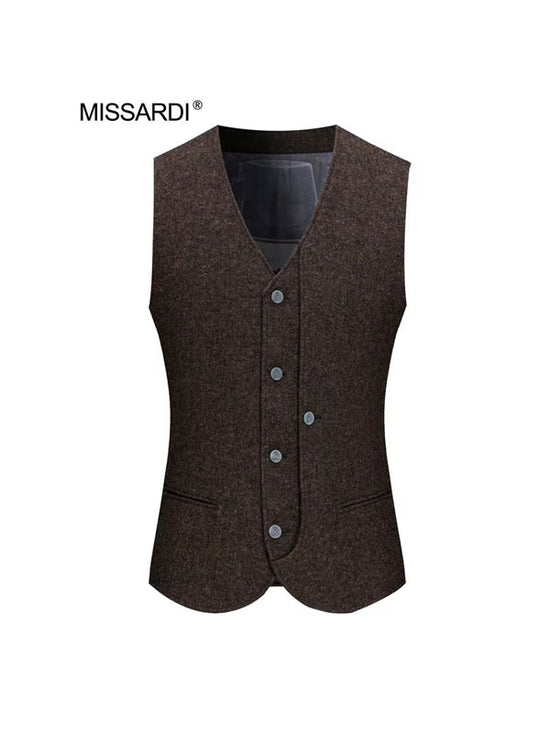 Gilet In Tweed Di Lana Vintage