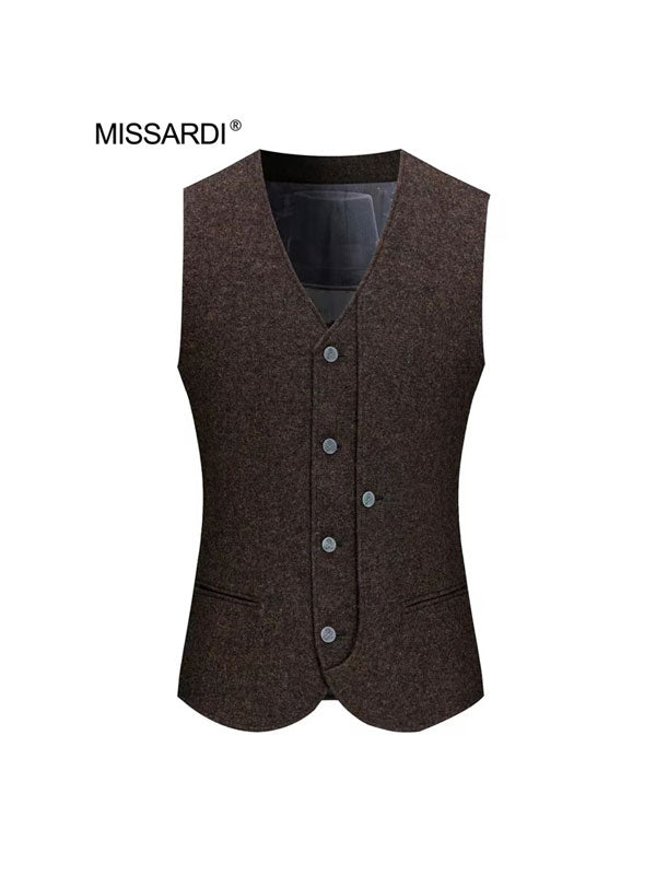 Gilet In Tweed Di Lana Vintage