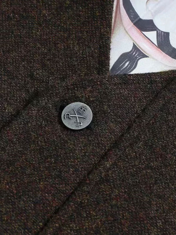 Gilet In Tweed Di Lana Vintage
