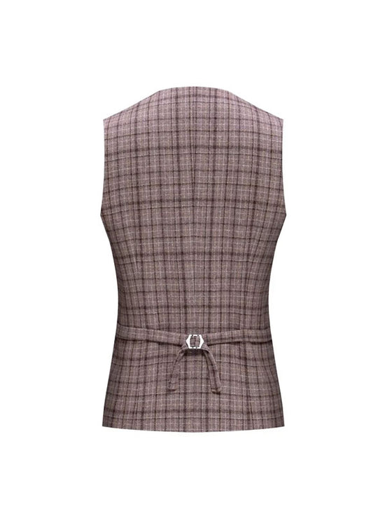 Gilet Di Lana A Quadri In Tweed Vintage