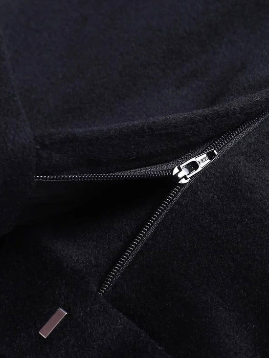 Pantaloni Classici Affusolati In Lana Nera