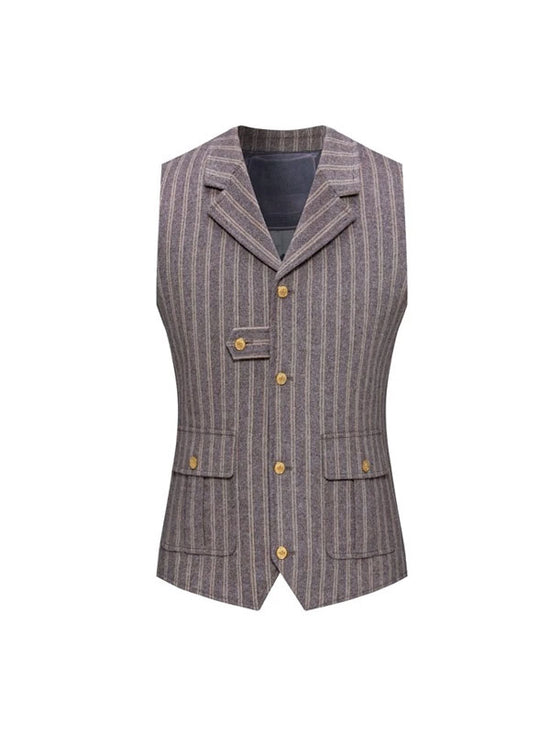 Gilet Di Lana A Righe Vintage