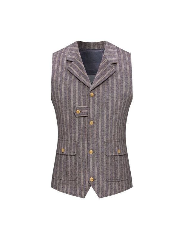 Gilet Di Lana A Righe Vintage
