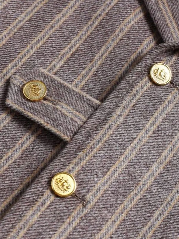 Gilet Di Lana A Righe Vintage
