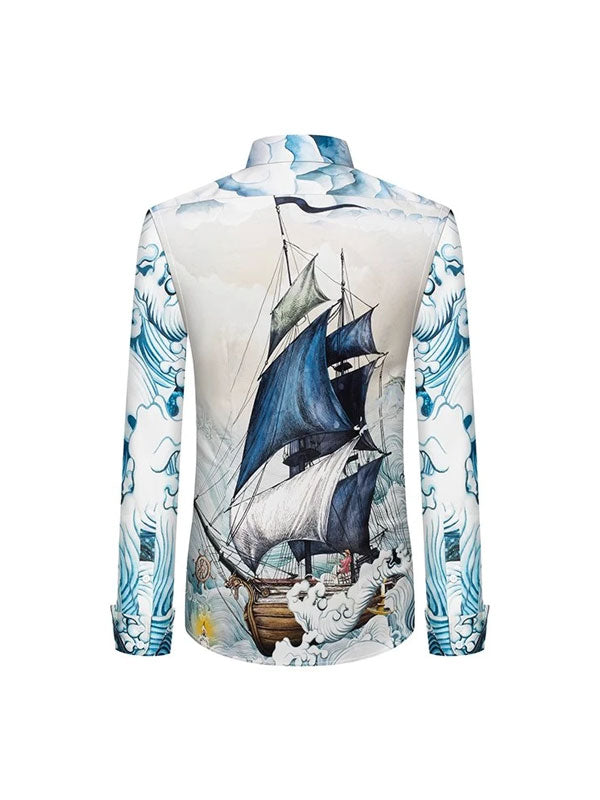 Camicia Cavalcando Il Vento E Le Onde