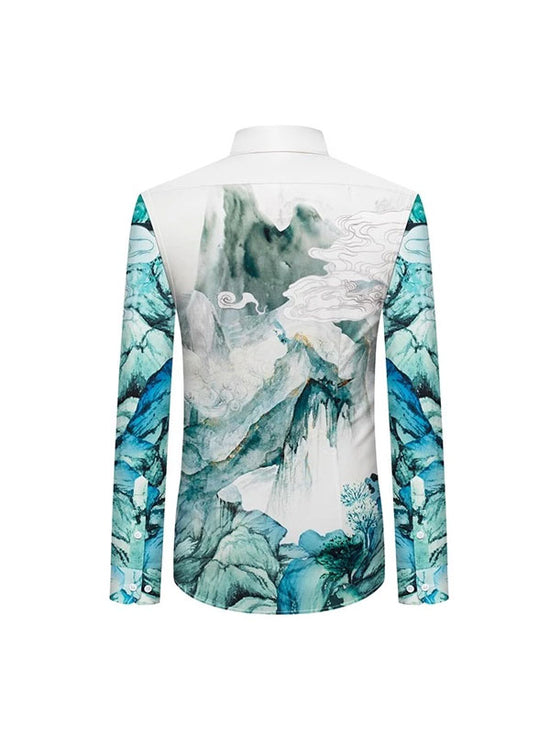Camicia Con Stampa Di Paesaggio