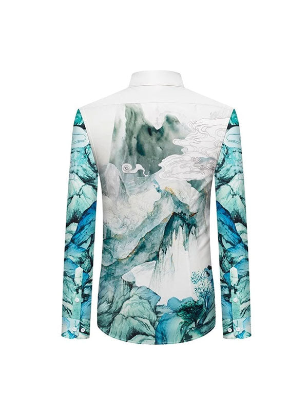 Camicia Con Stampa Di Paesaggio