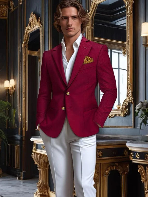 Elegante Blazer In Lana Rossa