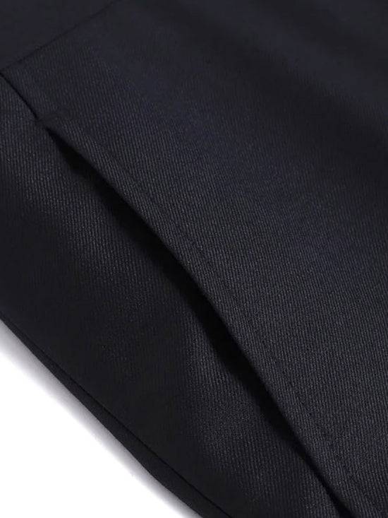 Pantaloni Affusolati Neri In Lana