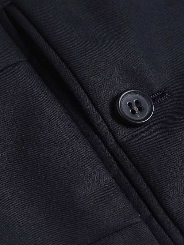 Pantaloni Affusolati Neri In Lana