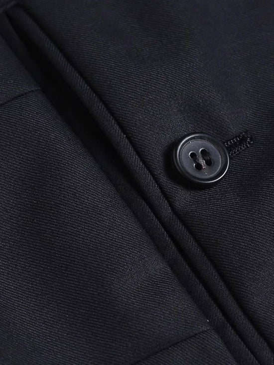 Pantaloni Affusolati Neri In Lana