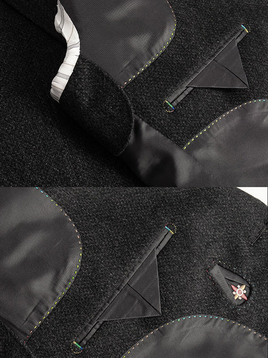 Blazer Da Uomo In Lana Con Revers A Lancia