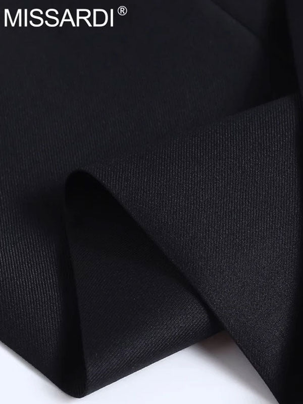 Pantaloni Affusolati Neri In Lana