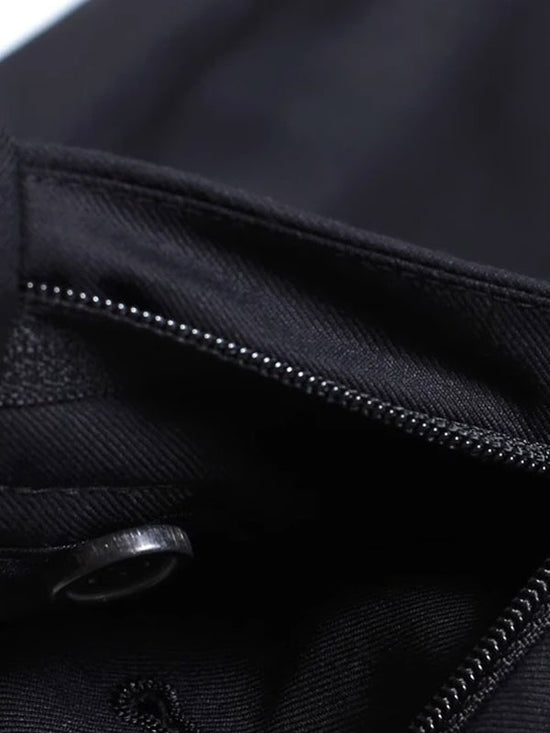 Pantaloni Affusolati Neri In Lana
