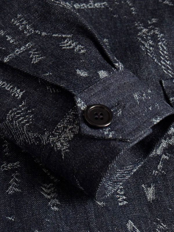 Blazer Geometrico In Cotone Con Risvolto