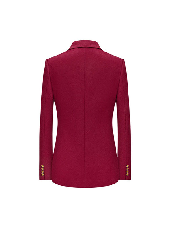 Elegante Blazer In Lana Rossa