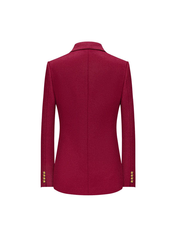 Elegante Blazer In Lana Rossa