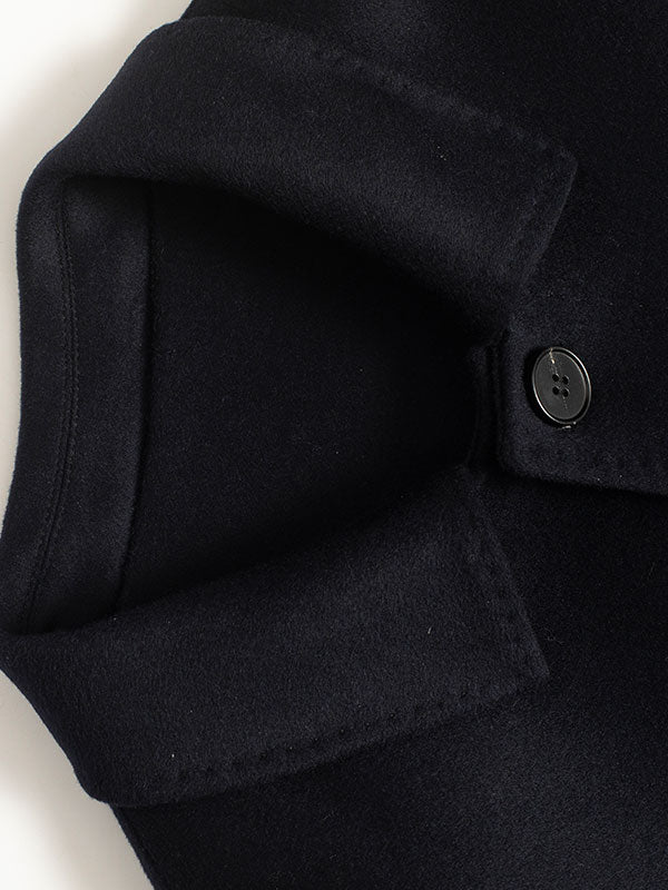 Cappotto Double Face Di Media Lunghezza Con Collo Chiuso