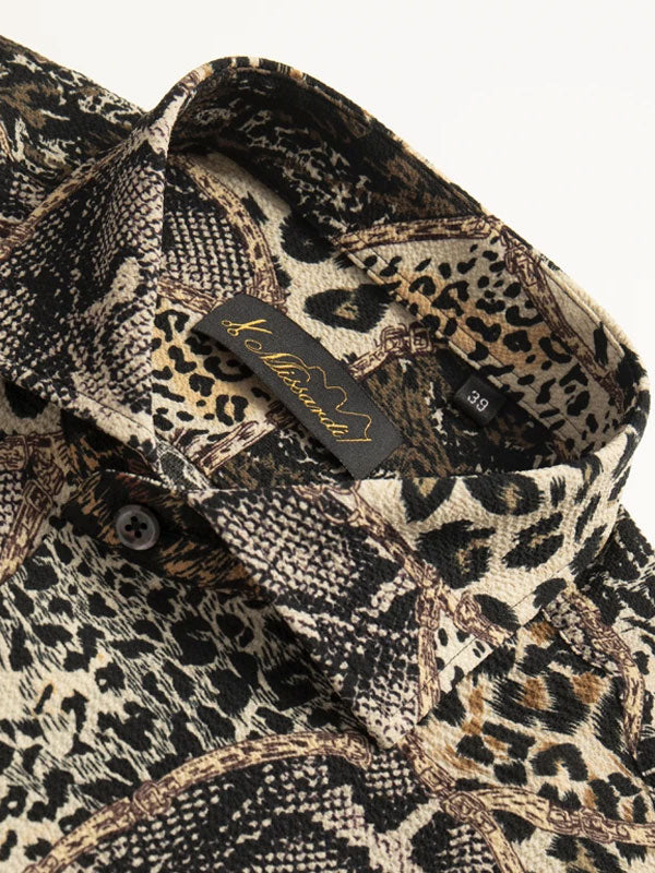 Camicia Con Stampa Animalier