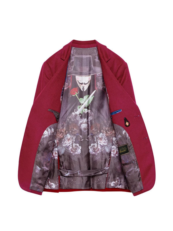 Elegante Blazer In Lana Rossa