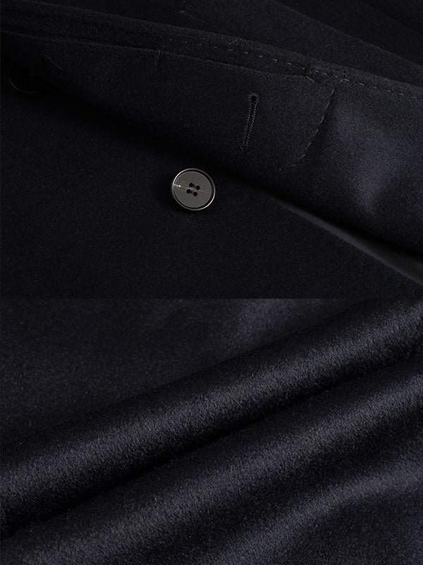 Cappotto Double Face Di Media Lunghezza Con Collo Chiuso