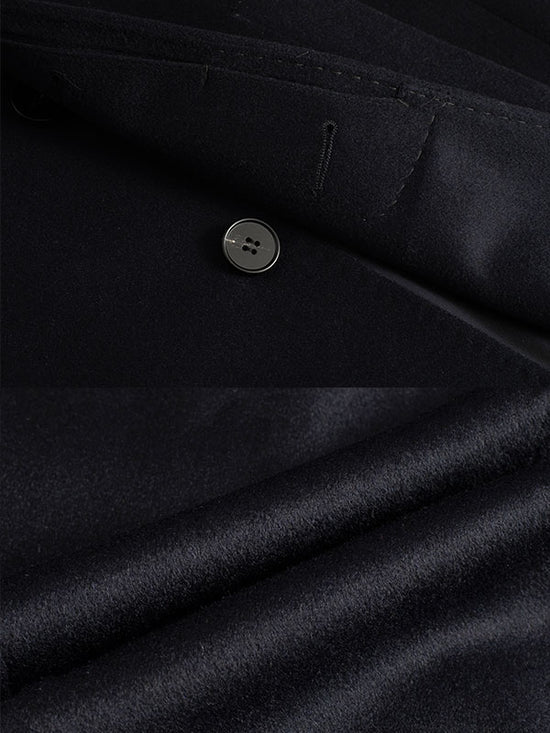 Cappotto Double Face Di Media Lunghezza Con Collo Chiuso