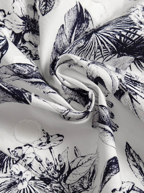 Camicia In Cotone Con Stampa Vegetale