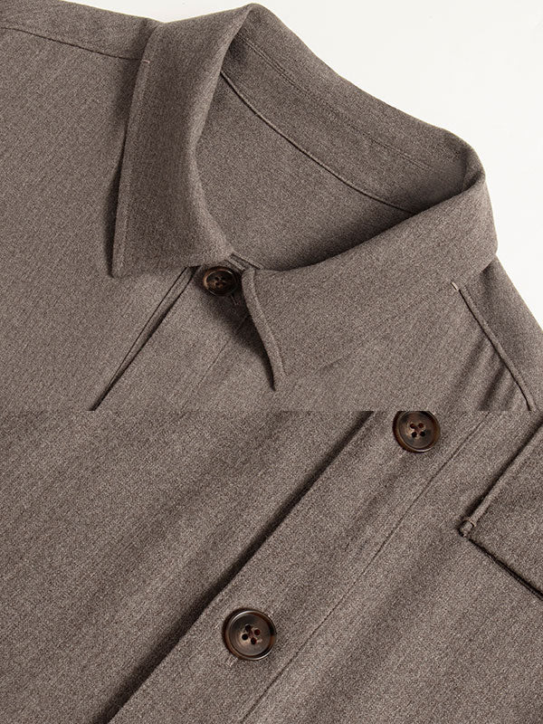 Camicia A Maniche Lunghe Con Risvolto Maillard
