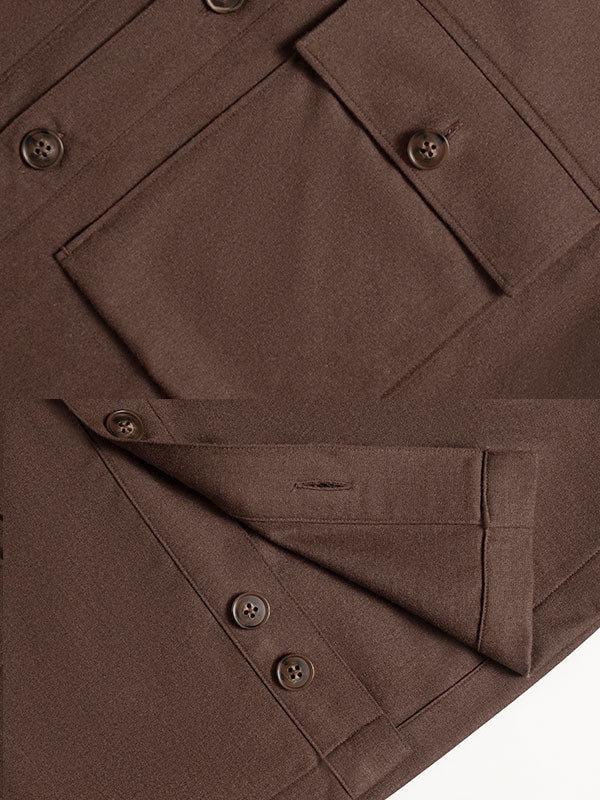Camicia A Maniche Lunghe Con Risvolto Maillard