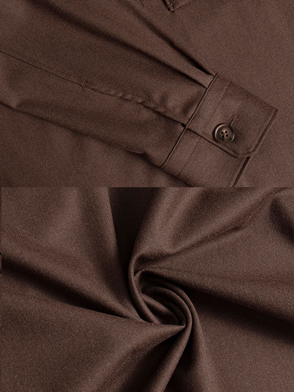 Camicia A Maniche Lunghe Con Risvolto Maillard